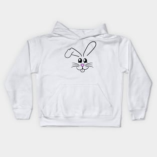 Laughing bunny face Kids Hoodie